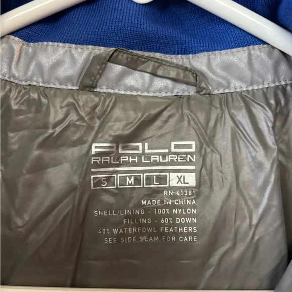 Polo Ralph Lauren Puffer Down Jacket Silver Gray Metallic Winter Women’s Size XL - Picture 4 of 11